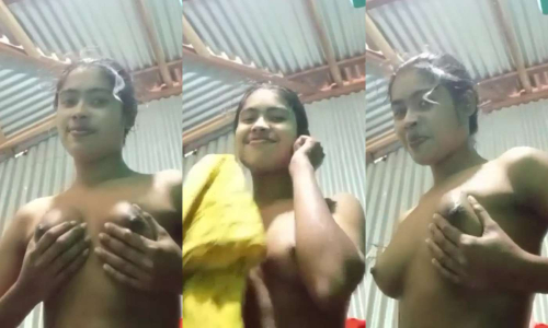 Sexy Village Mal Recording Video For Lover After Bath