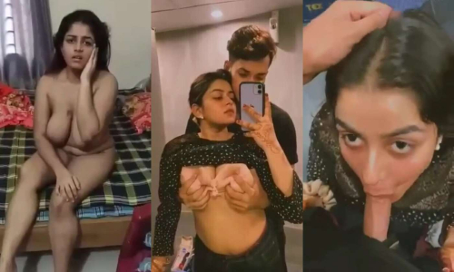 Indian Girl Boobs Grab by Boyfriend in Public Washroom Sucking His