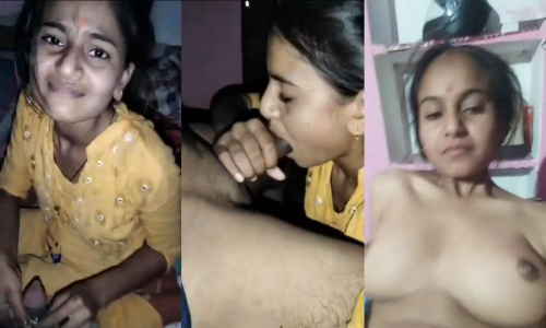 Village Girl Sucking Boyfriend Dick Showing Her Pussy Applying Condom On Dick